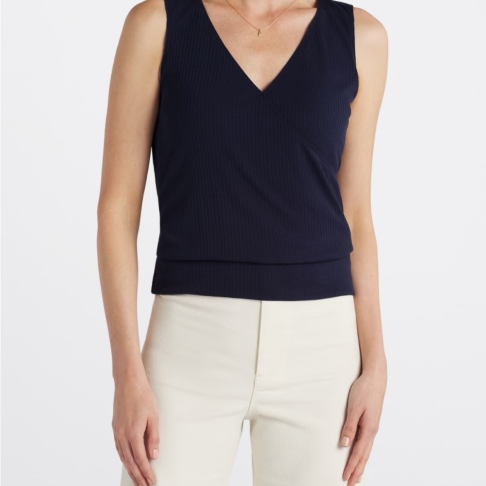 Merman Surplice Ribbed Knit Tank - Picture 5 of 6